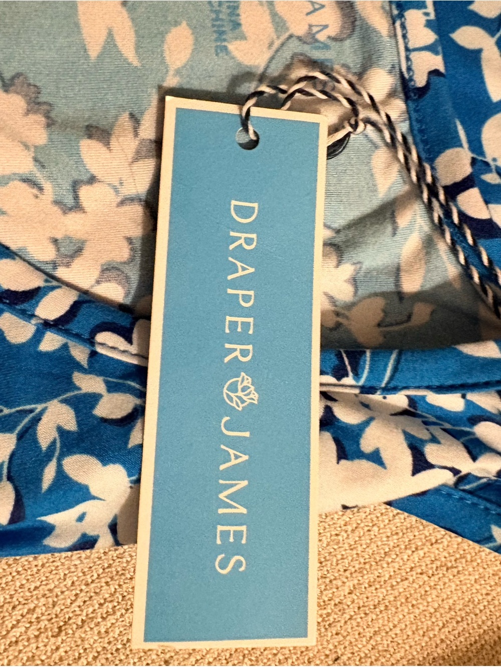 Draper James Blue and White Floral pajamas - Picture 3 of 4